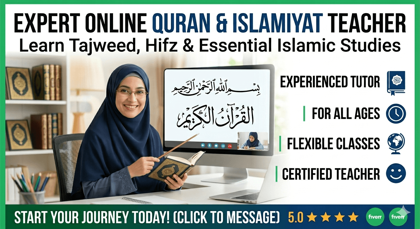 Nazra quran and islamiyat Tutor in Islamabad | Online | Urwa ihsan — teaching image 1