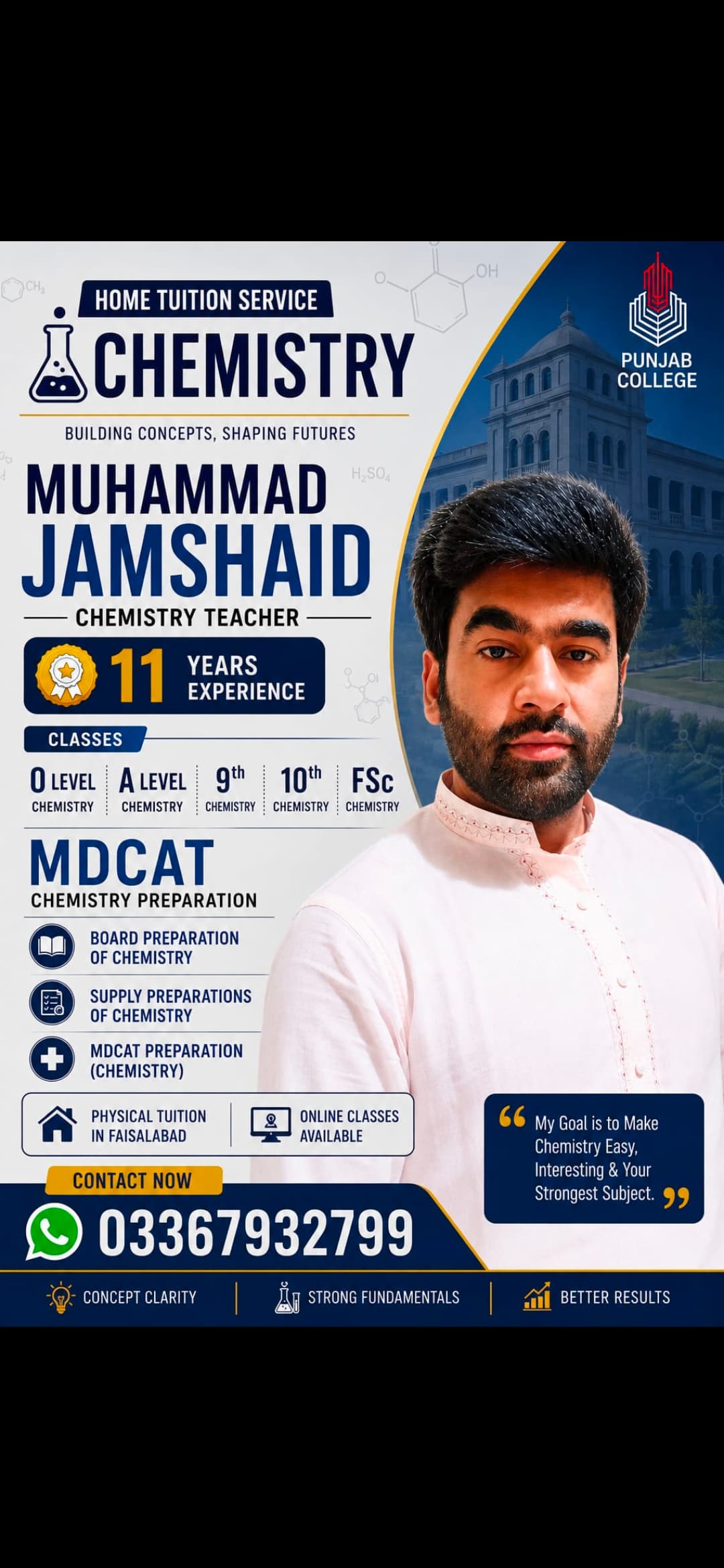 Chemistry Tutor in FAISALABAD | Online & Home | Muhammad jamshaid — teaching image 1