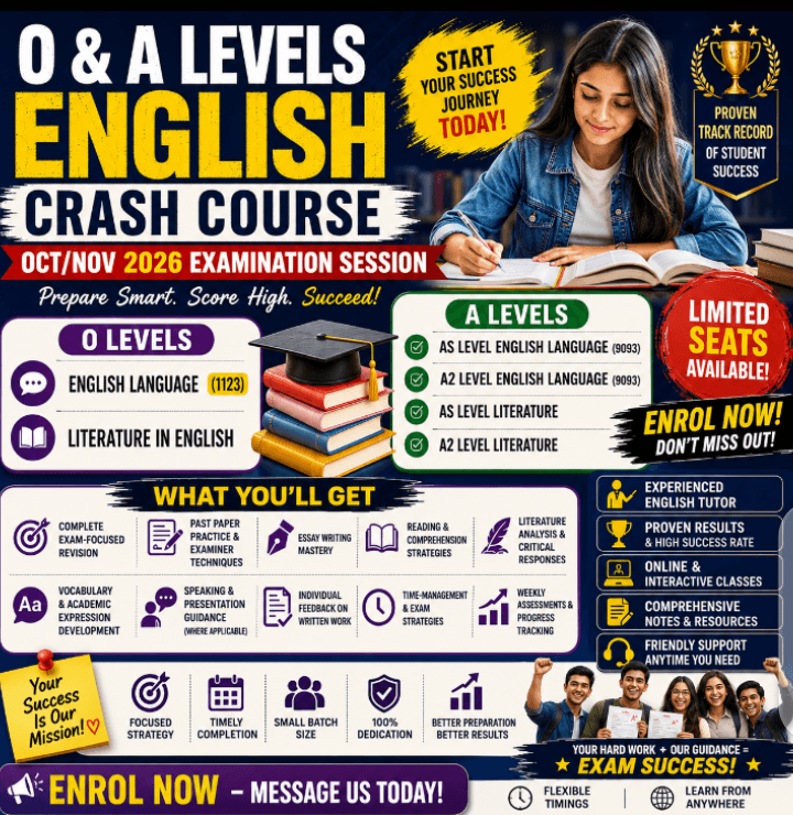 O levels English 1123 Tutor in Islamabad | Online | Asma Batool — teaching image 2