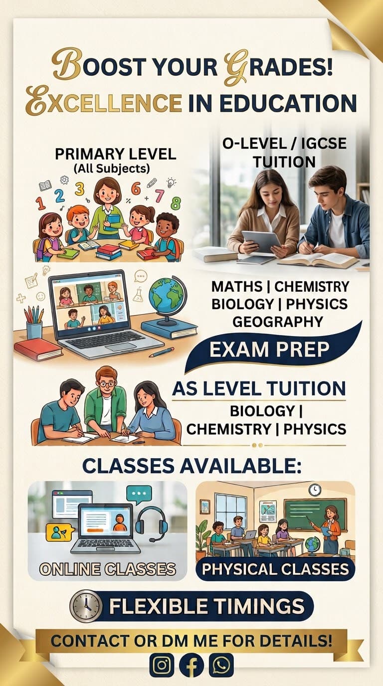 Subject Tutor in Pakistan | Online & Home | Tutor — teaching image 2